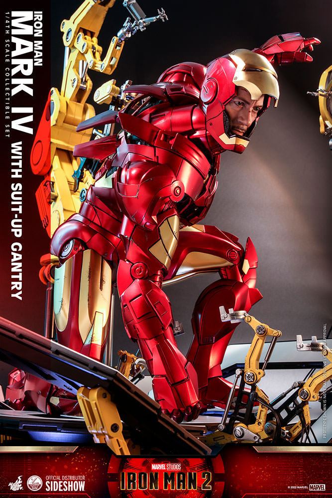 Iron Man 2 Action Figure 1/4 Iron Man Mark IV with Suit-Up Gantry 49 cm