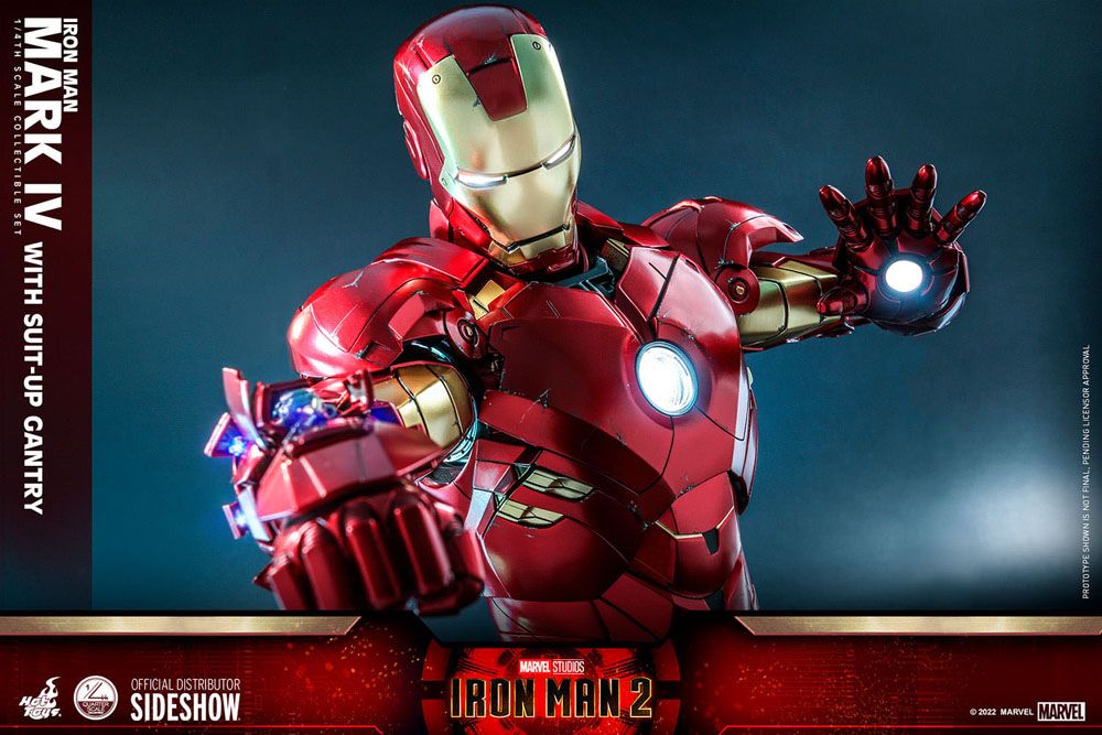 Iron Man 2 Action Figure 1/4 Iron Man Mark IV with Suit-Up Gantry 49 cm