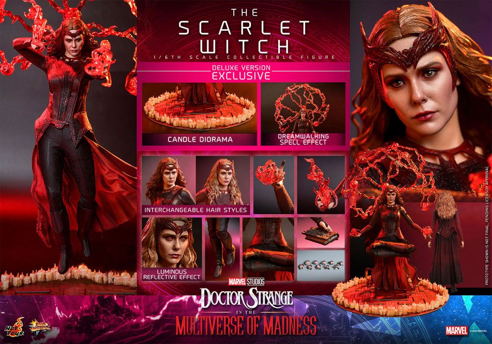 Doctor Strange in the Multiverse of Madness Movie Masterpiece Action Figure 1/6 The Scarlet Witch (Deluxe Version) 28 cm