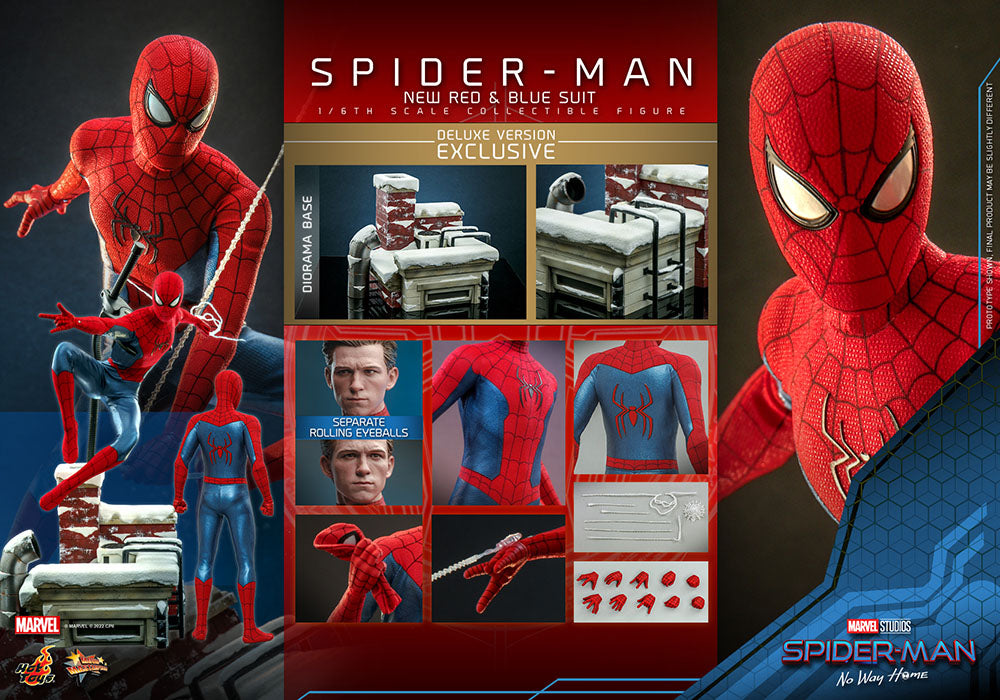 Spider-Man: No Way Home Movie Masterpiece Action Figure 1/6 Spider-Man (New Red and Blue Suit) (Deluxe Version) 28 cm