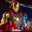 Marvel's The Avengers Movie Masterpiece Diecast Action Figure 1/6 Iron Man Mark VI (2.0) with Suit-Up Gantry 32 cm