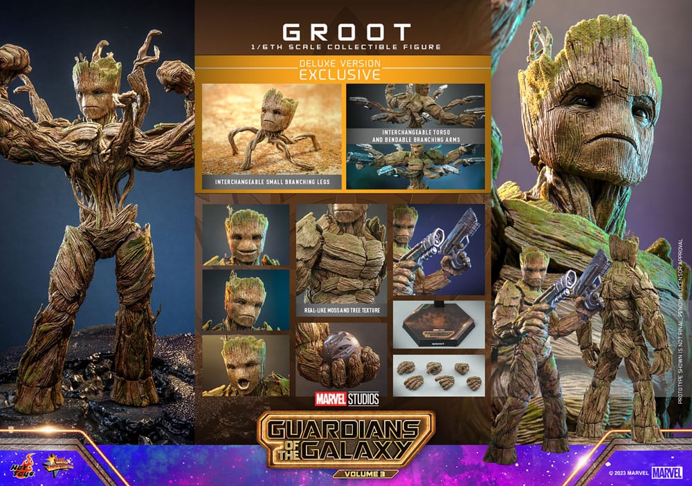 Guardians of the Galaxy Vol. 3 Movie Masterpiece Action Figure 1/6 Groot (Deluxe Version) 32 cm