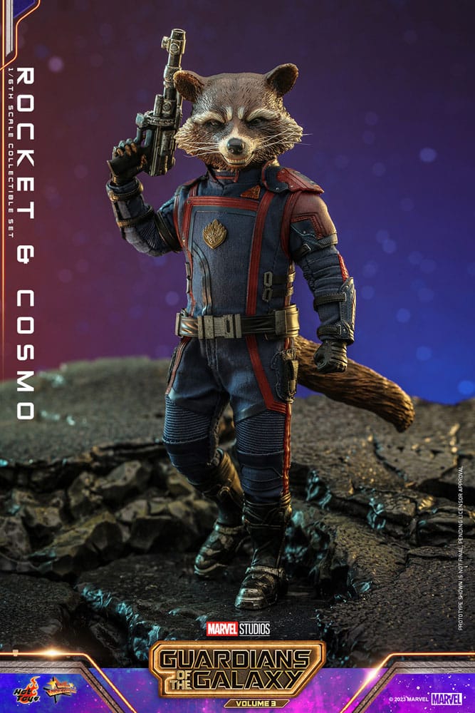 Guardians of the Galaxy Vol. 3 Movie Masterpiece Action Figuren 1/6 Rocket &amp; Cosmo 16 cm