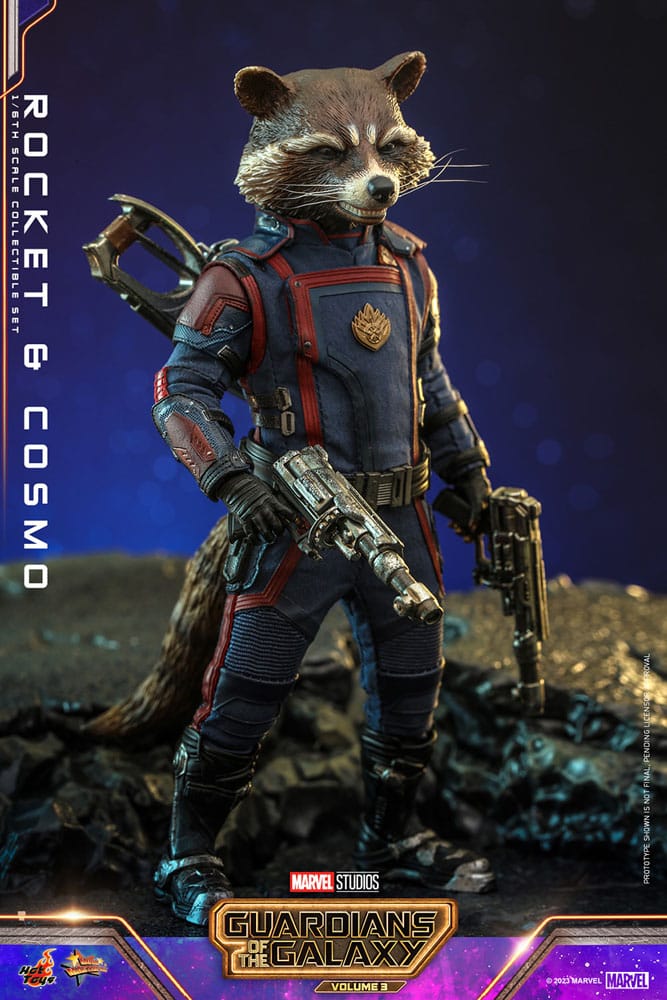 Guardians of the Galaxy Vol. 3 Movie Masterpiece Action Figuren 1/6 Rocket & Cosmo 16 cm