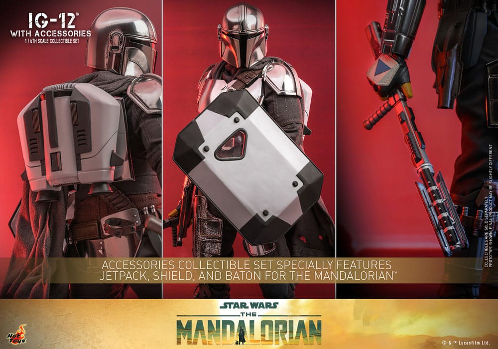 Star Wars: The Mandalorian Action Figure 1/6 IG-12 with accessories 36 cm