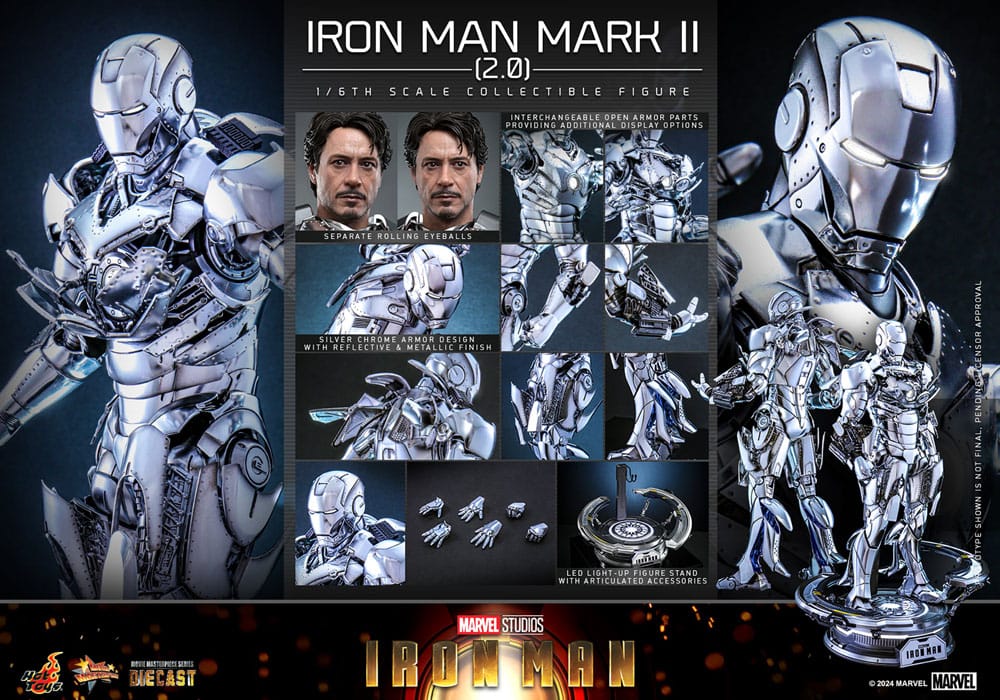 Iron Man Action Figure 1/6 Iron Man Mark II (2.0) 33 cm
