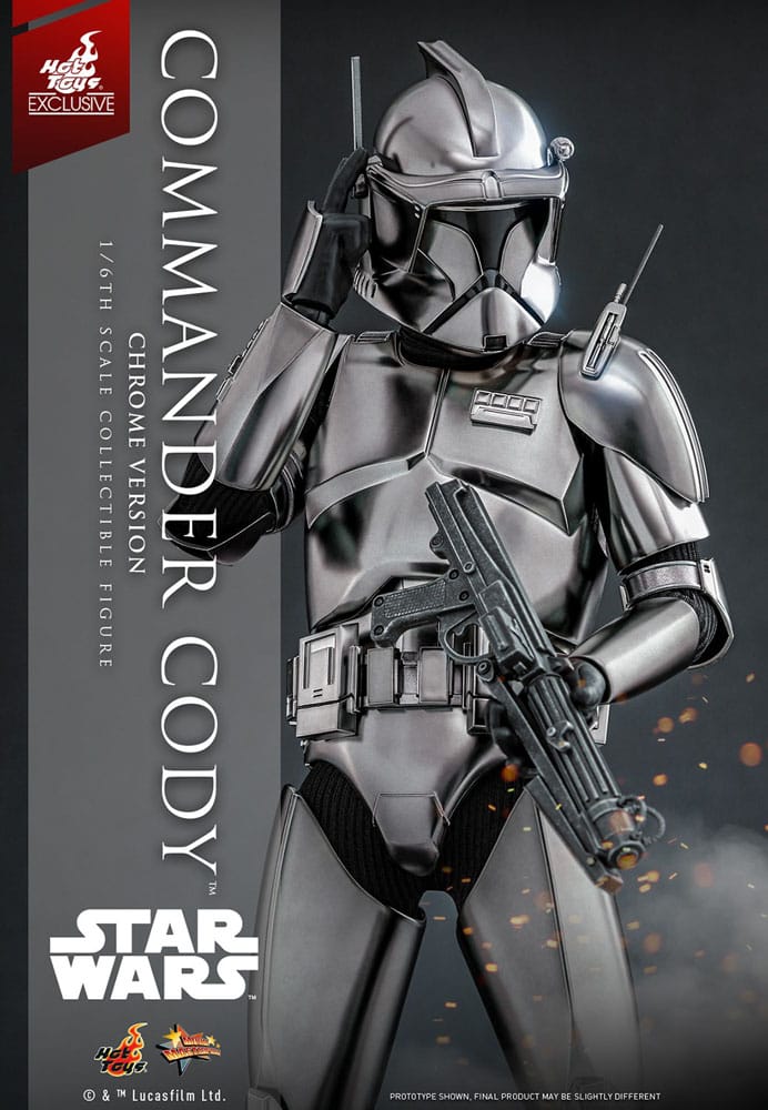 Star Wars Movie Masterpiece Action Figure 1/6 Commander Cody (Chrome Version) Hot Toys Exclusive 30 cm