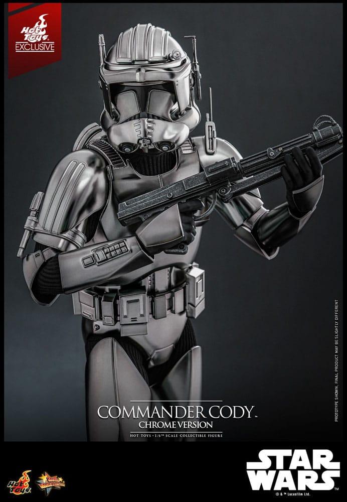 Star Wars Movie Masterpiece Action Figure 1/6 Commander Cody (Chrome Version) Hot Toys Exclusive 30 cm