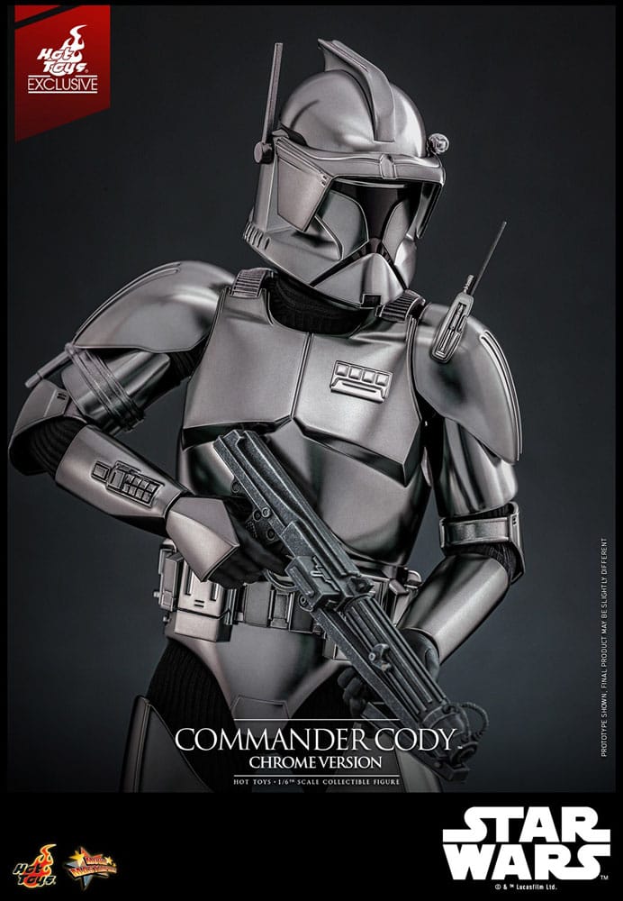 Star Wars Movie Masterpiece Action Figure 1/6 Commander Cody (Chrome Version) Hot Toys Exclusive 30 cm