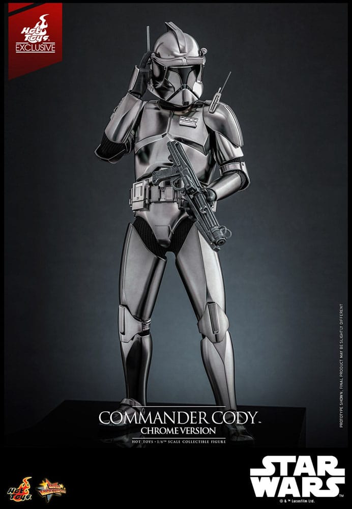 Star Wars Movie Masterpiece Action Figure 1/6 Commander Cody (Chrome Version) Hot Toys Exclusive 30 cm