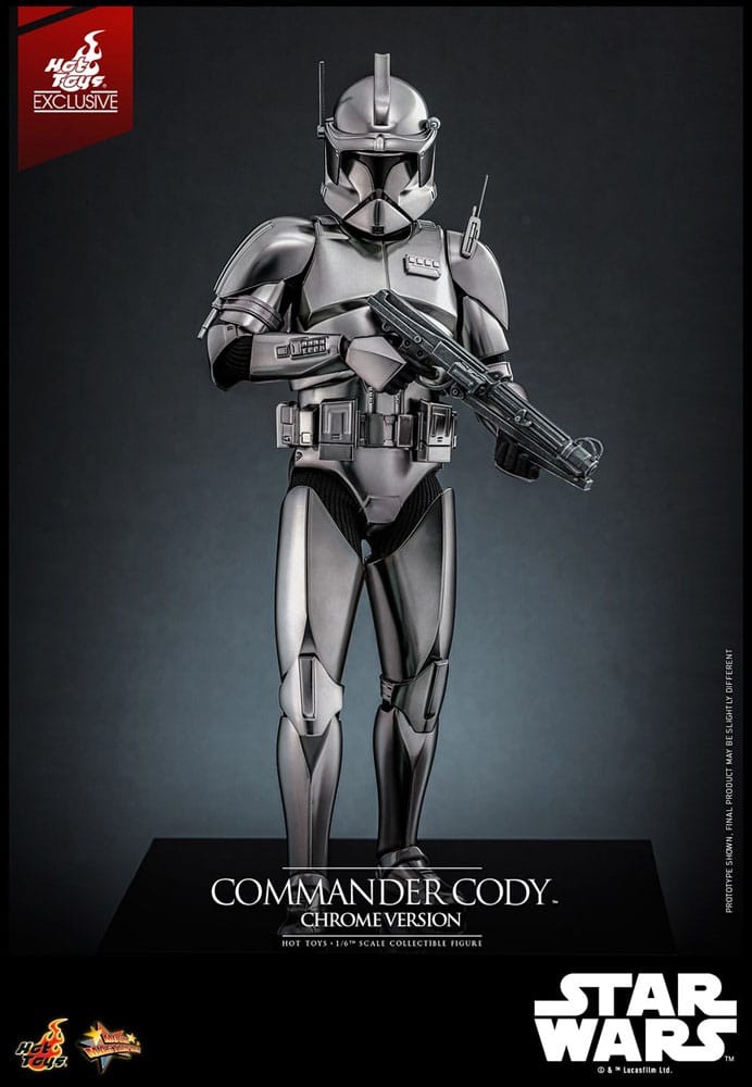 Star Wars Movie Masterpiece Action Figure 1/6 Commander Cody (Chrome Version) Hot Toys Exclusive 30 cm