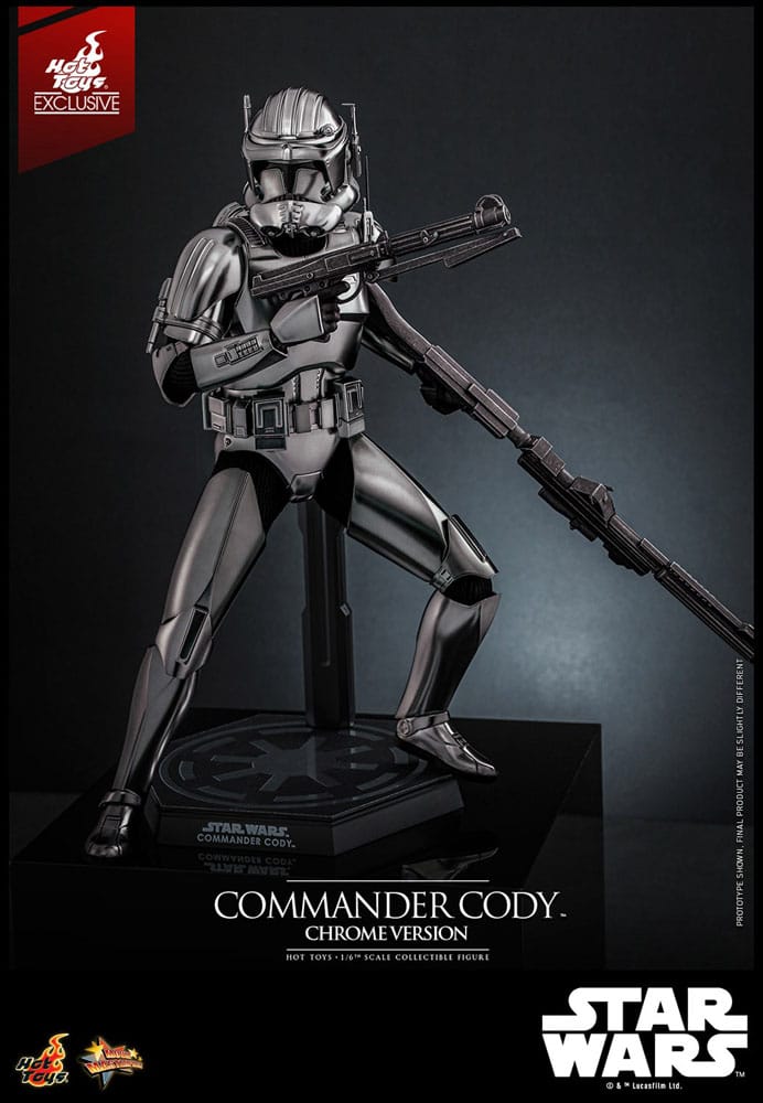 Star Wars Movie Masterpiece Action Figure 1/6 Commander Cody (Chrome Version) Hot Toys Exclusive 30 cm