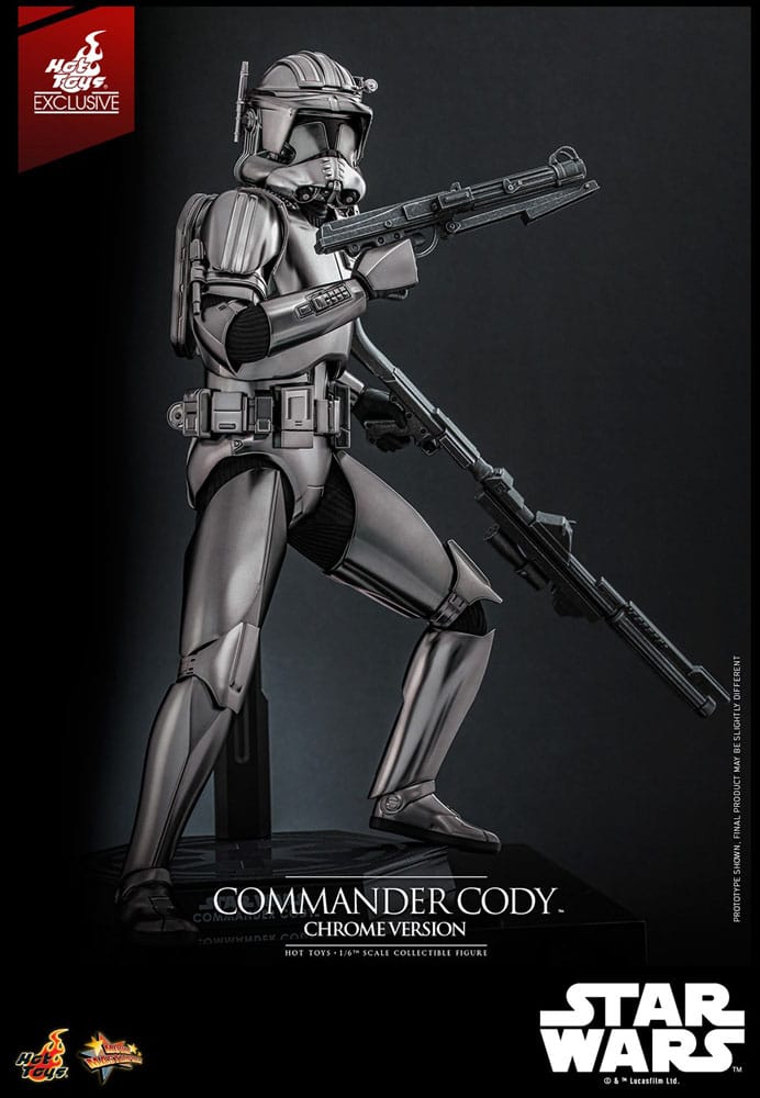 Star Wars Movie Masterpiece Action Figure 1/6 Commander Cody (Chrome Version) Hot Toys Exclusive 30 cm