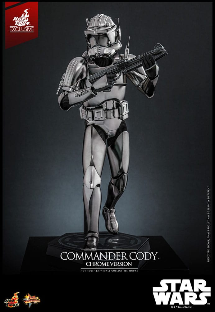 Star Wars Movie Masterpiece Action Figure 1/6 Commander Cody (Chrome Version) Hot Toys Exclusive 30 cm