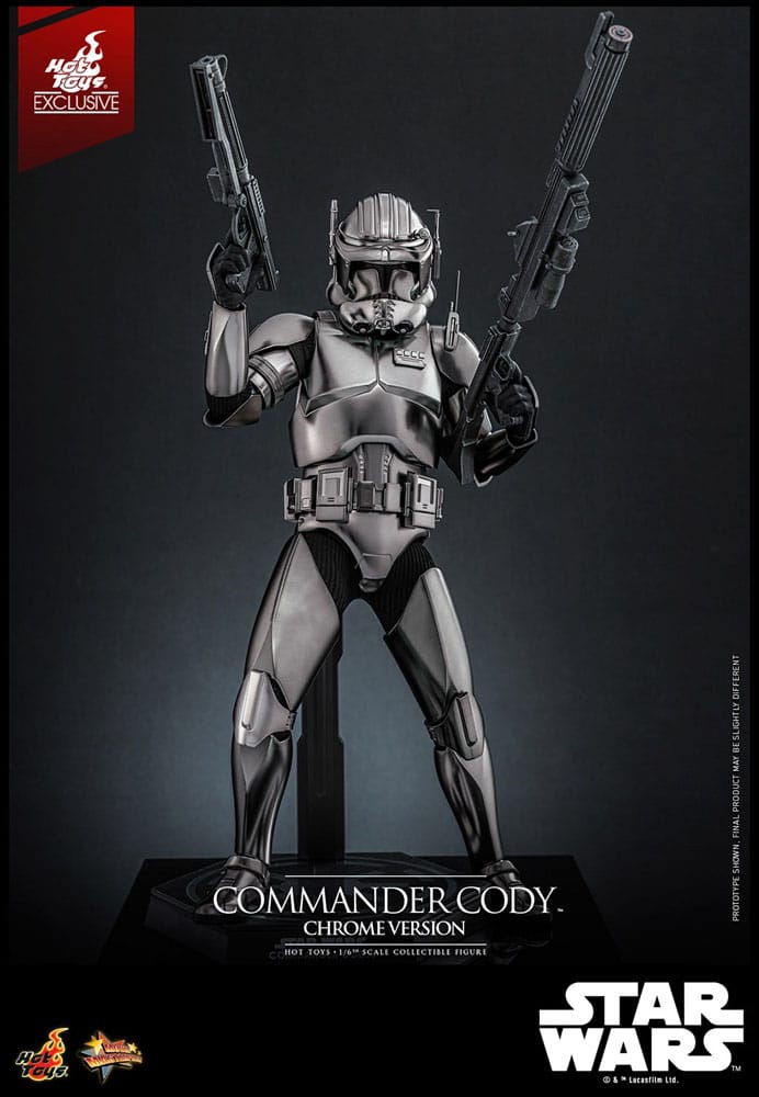 Star Wars Movie Masterpiece Action Figure 1/6 Commander Cody (Chrome Version) Hot Toys Exclusive 30 cm