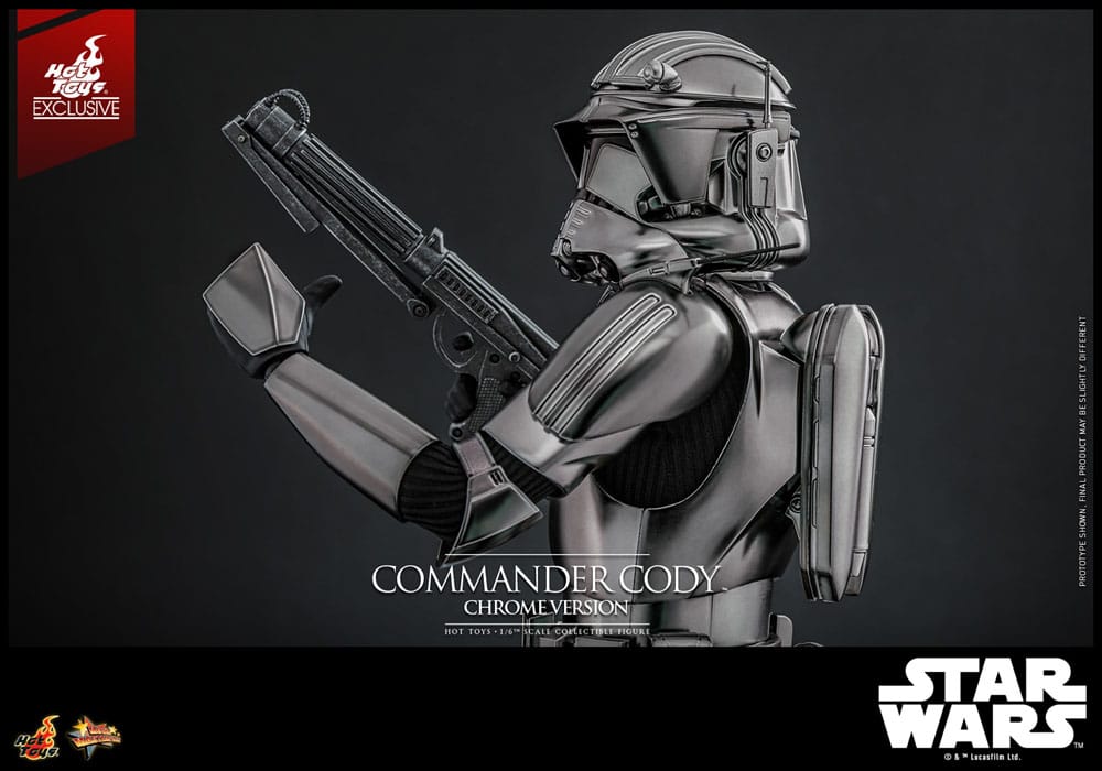 Star Wars Movie Masterpiece Action Figure 1/6 Commander Cody (Chrome Version) Hot Toys Exclusive 30 cm