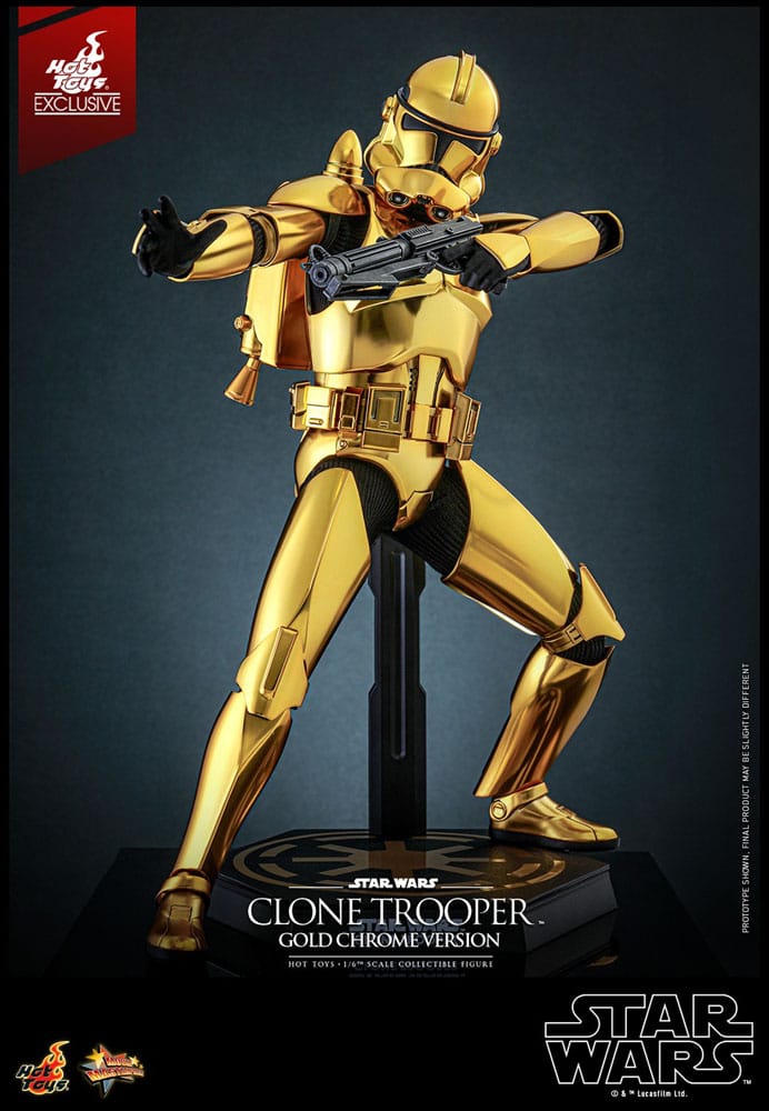 Star Wars Action Figure 1/6 Clone Trooper (Gold Chrome Version) Exclusive 30 cm