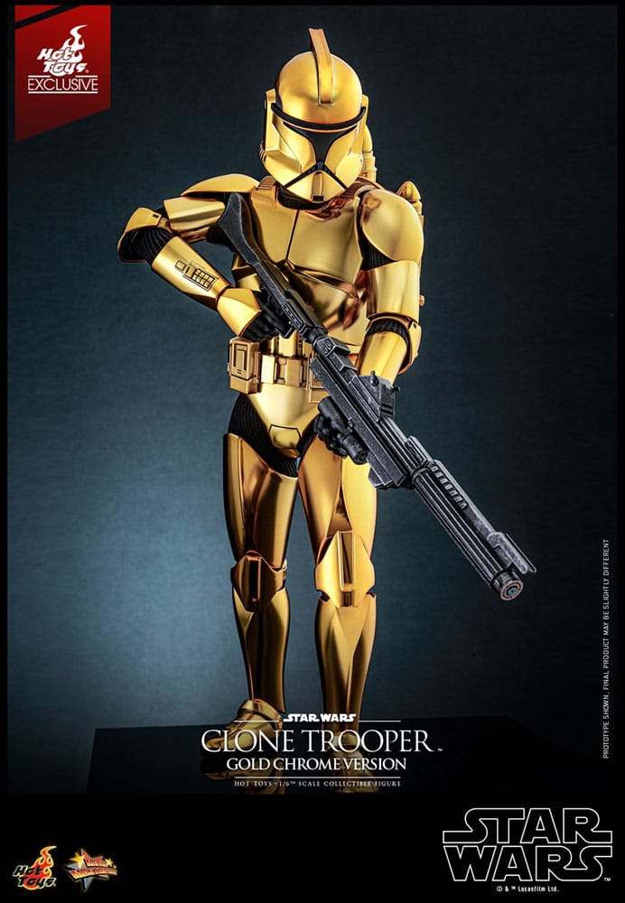 Star Wars Action Figure 1/6 Clone Trooper (Gold Chrome Version) Exclusive 30 cm