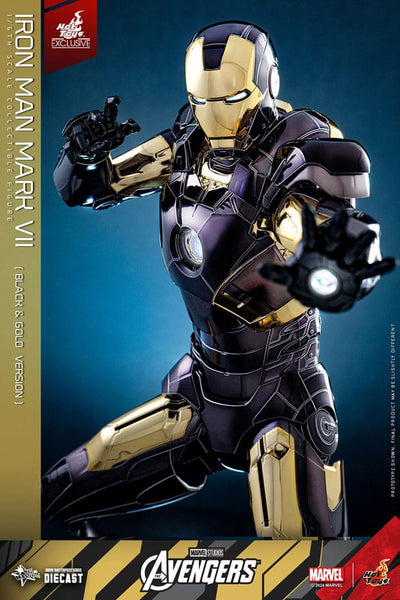 Marvel's The Avengers Diecast Movie Masterpiece Action Figure 1/6 Iron Man Mark VII (Black & Gold Version) 32 cm