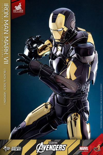 Marvel's The Avengers Diecast Movie Masterpiece Action Figure 1/6 Iron Man Mark VII (Black & Gold Version) 32 cm