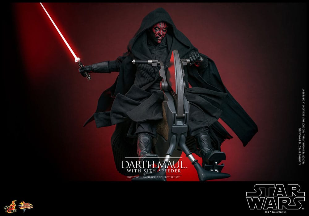 Star Wars Episode I Movie Masterpiece Action Figure 1/6 Darth Maul with Sith Speeder 29 cm