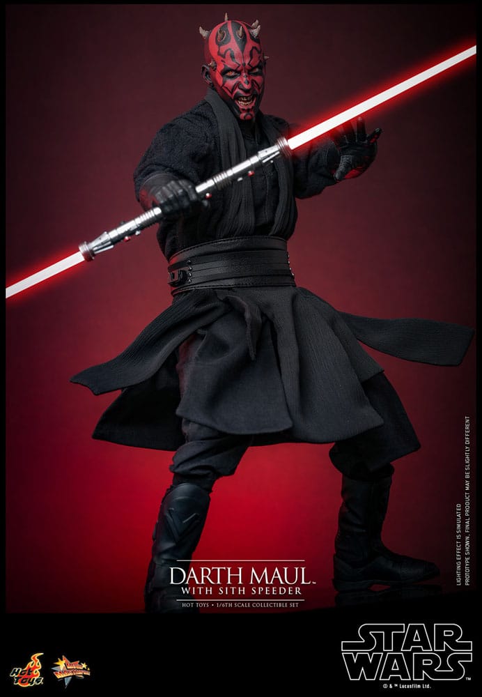 Star Wars Episode I Movie Masterpiece Action Figure 1/6 Darth Maul with Sith Speeder 29 cm