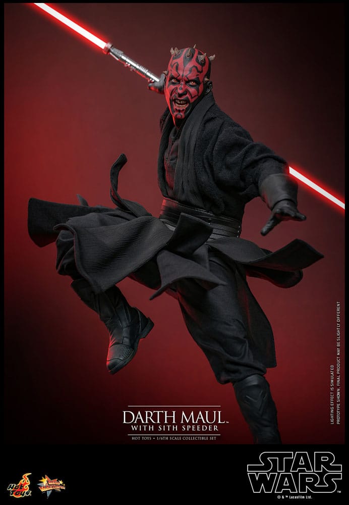 Star Wars Episode I Movie Masterpiece Action Figure 1/6 Darth Maul with Sith Speeder 29 cm