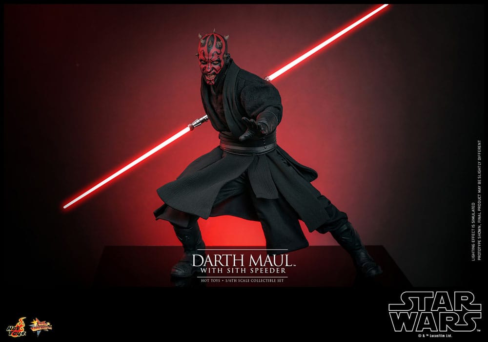 Star Wars Episode I Movie Masterpiece Action Figure 1/6 Darth Maul with Sith Speeder 29 cm