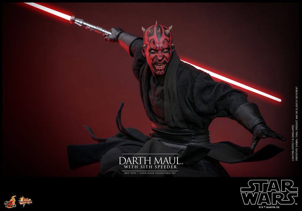 Star Wars Episode I Movie Masterpiece Action Figure 1/6 Darth Maul with Sith Speeder 29 cm