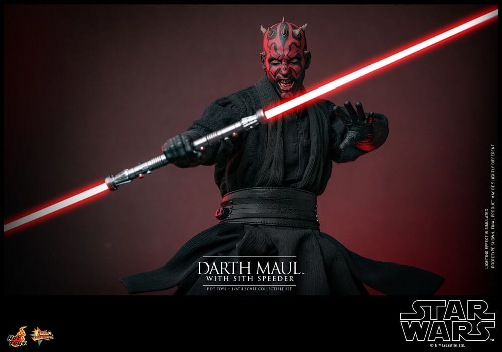 Star Wars Episode I Movie Masterpiece Action Figure 1/6 Darth Maul with Sith Speeder 29 cm