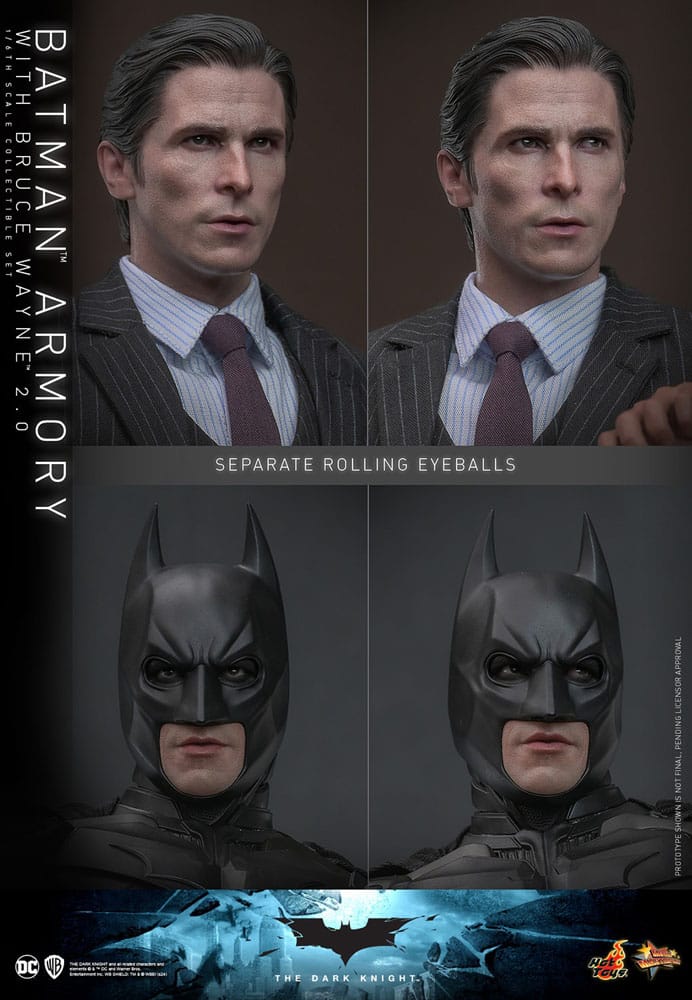 The Dark Knight Movie Masterpiece Action Figures & Diorama 1/6 Batman Armory with Bruce Wayne (2.0) 30 cm