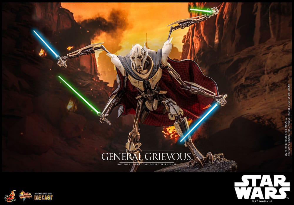 Star Wars Movie Masterpiece Diecast Action Figure 1/6 General Grievous 42 cm