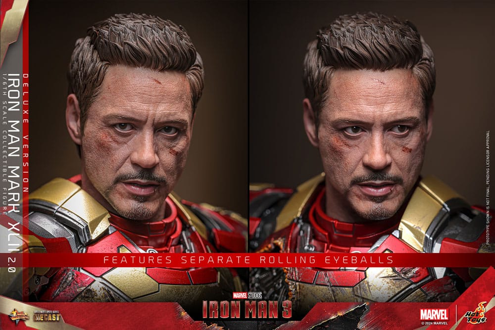 Iron Man 3 Movie Masterpiece Diecast Action Figure 1/6 Iron Man Mark XLII (2.0) Deluxe 32 cm