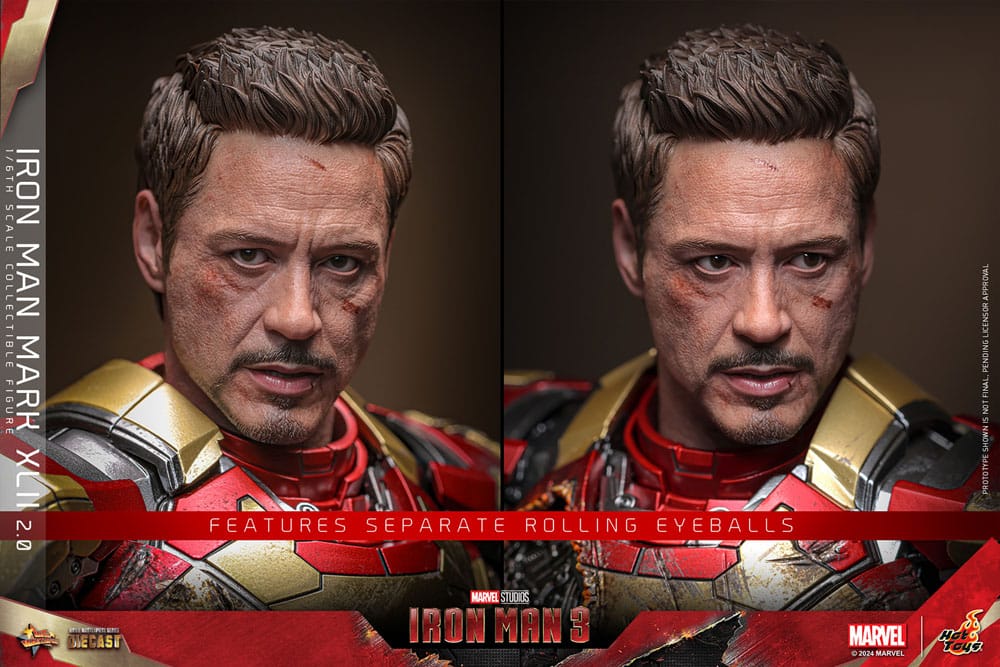 Iron Man 3 Movie Masterpiece Diecast Action Figure 1/6 Iron Man Mark XLII (2.0) 32 cm