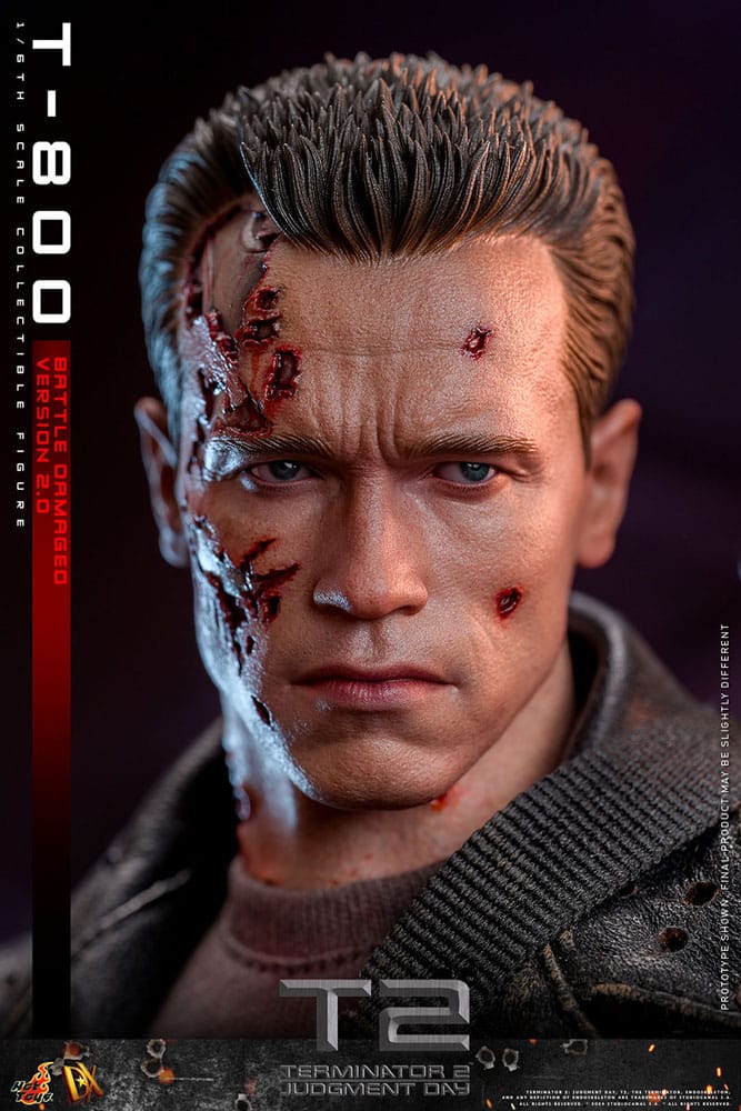 Terminator 2 Movie Masterpiece Action Figure 1/6 T-800 Battle Damaged Version 2.0 32 cm