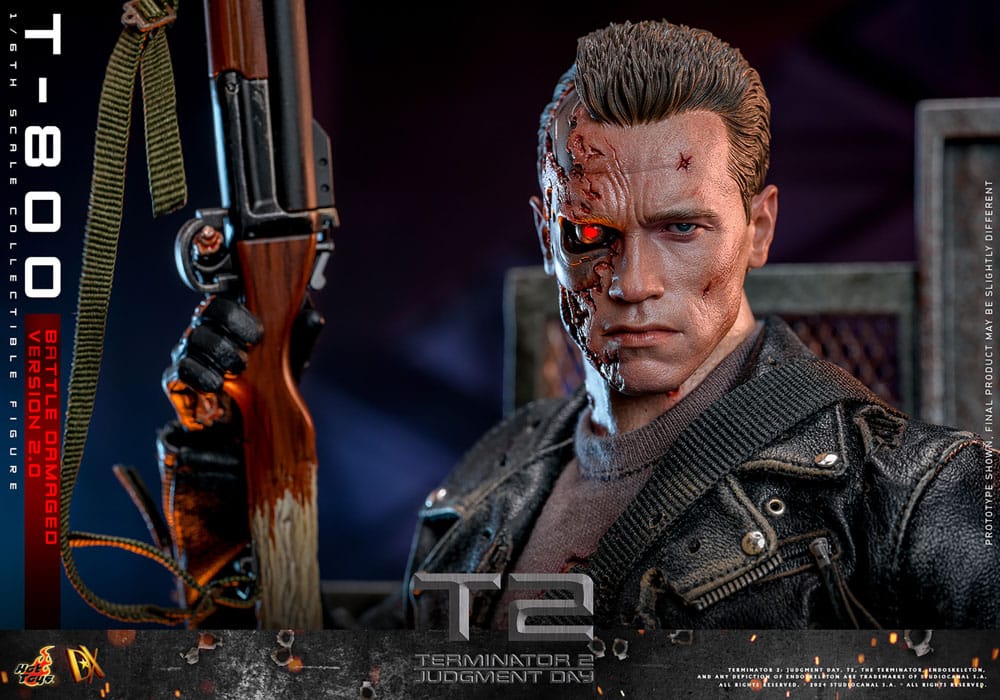 Terminator 2 Movie Masterpiece Action Figure 1/6 T-800 Battle Damaged Version 2.0 32 cm