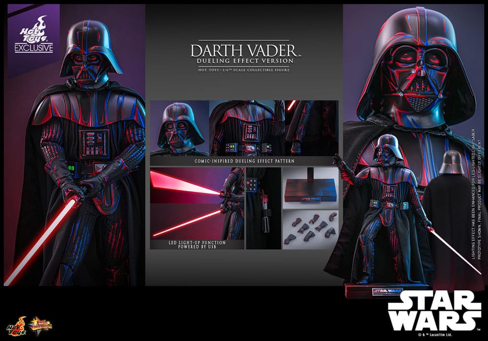 Star Wars Movie Masterpiece Action Figure 1/6 Darth Vader (Dueling Effect Version) Hot Toys Exclusive 35 cm