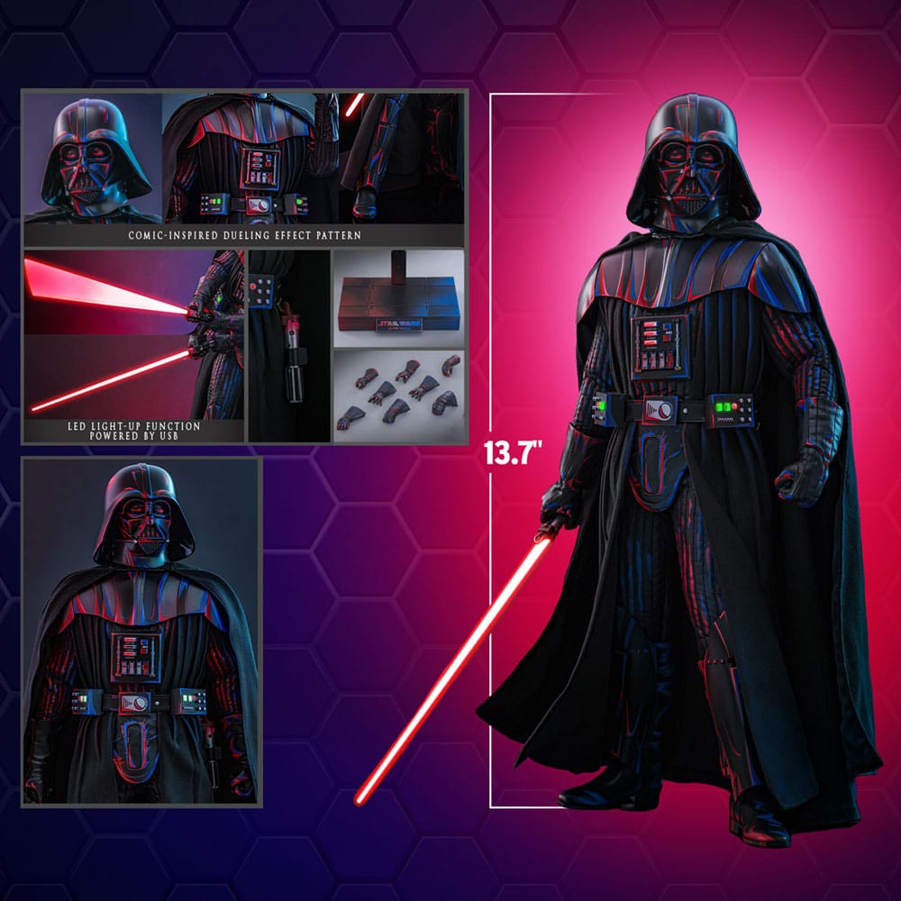 Star Wars Movie Masterpiece Action Figure 1/6 Darth Vader (Dueling Effect Version) Hot Toys Exclusive 35 cm