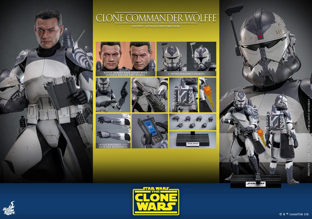 Star Wars: The Clone Wars Action Figure 1/6 Clone Commander Wolffe 30 cm