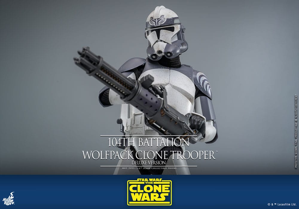 Star Wars The Clone Wars Action Figure 1/6 104th Battalion Wolfpack Clone Trooper Deluxe Version 30 cm - Damaged packaging