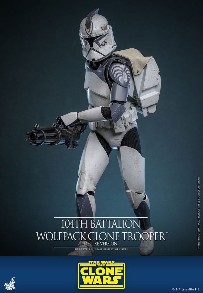 Star Wars The Clone Wars Action Figure 1/6 104th Battalion Wolfpack Clone Trooper Deluxe Version 30 cm - Damaged packaging
