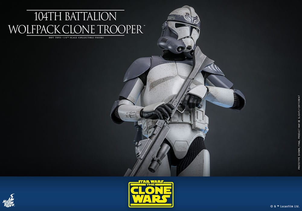 Star Wars The Clone Wars Action Figure 1/6 104th Battalion Wolfpack Clone Trooper 30 cm