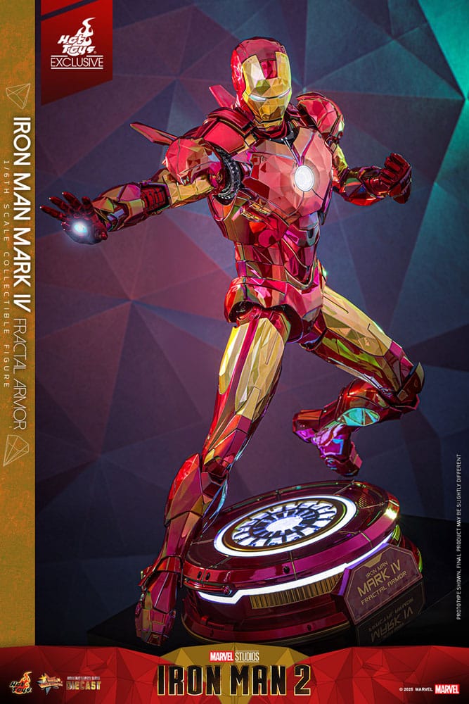 Iron Man Movie Masterpiece Diecast Action Figure 1/6 Iron Man Mark VI (Fractal Armor) Hot Toys Exclusive 33 cm