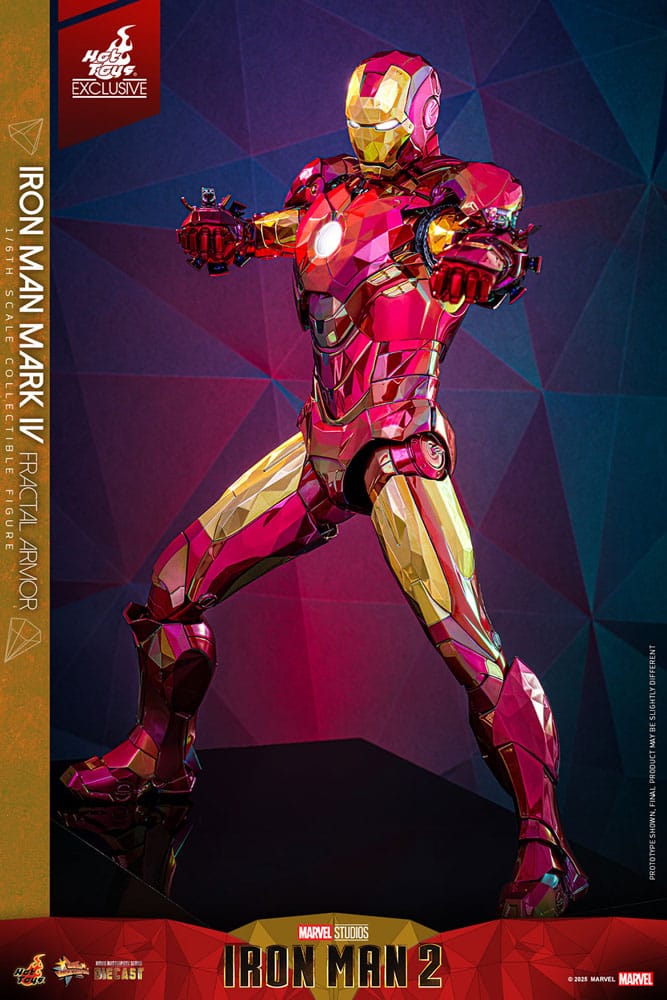 Iron Man Movie Masterpiece Diecast Action Figure 1/6 Iron Man Mark VI (Fractal Armor) Hot Toys Exclusive 33 cm
