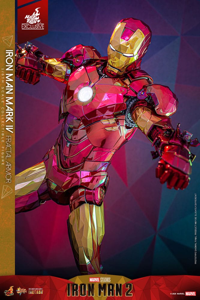 Iron Man Movie Masterpiece Diecast Action Figure 1/6 Iron Man Mark VI (Fractal Armor) Hot Toys Exclusive 33 cm