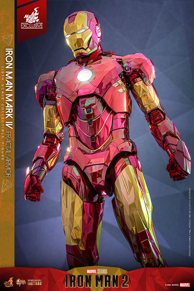 Iron Man Movie Masterpiece Diecast Action Figure 1/6 Iron Man Mark VI (Fractal Armor) Hot Toys Exclusive 33 cm