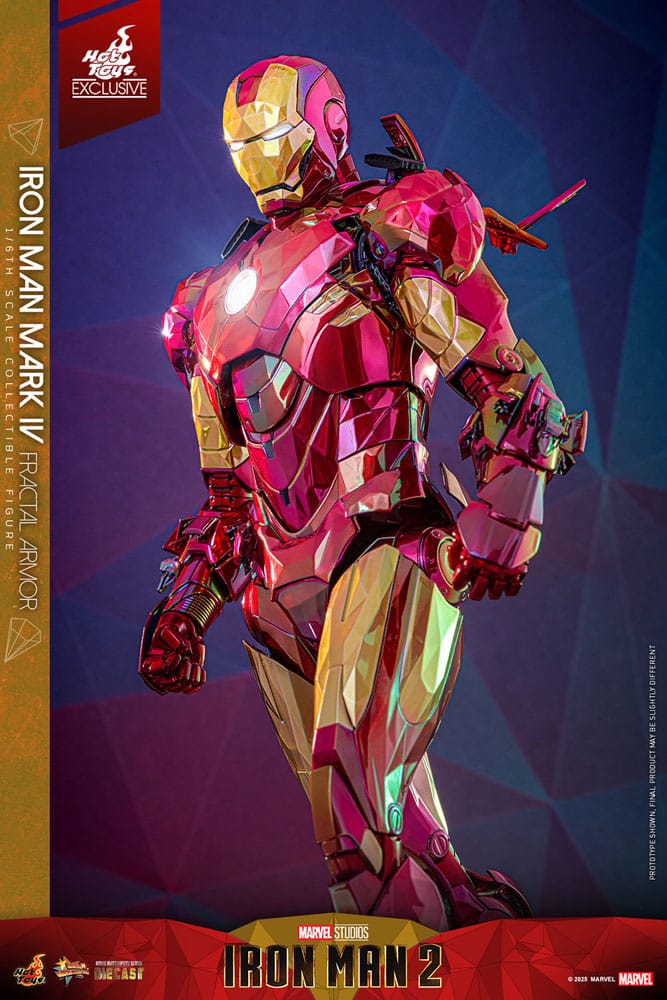 Iron Man Movie Masterpiece Diecast Action Figure 1/6 Iron Man Mark VI (Fractal Armor) Hot Toys Exclusive 33 cm