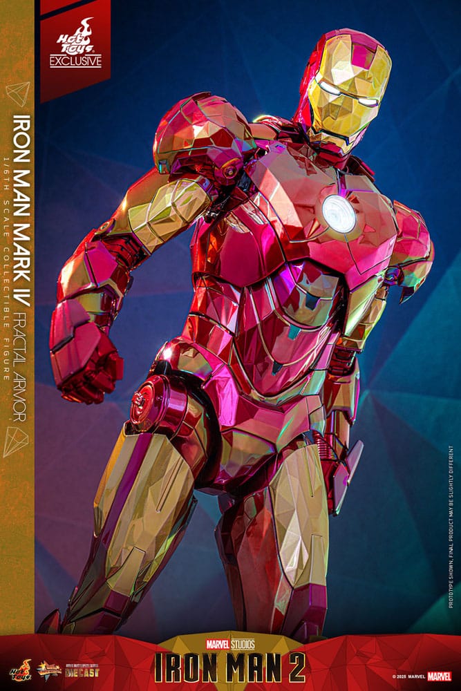 Iron Man Movie Masterpiece Diecast Action Figure 1/6 Iron Man Mark VI (Fractal Armor) Hot Toys Exclusive 33 cm