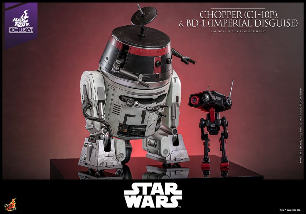 Star Wars Action Figure Set 1/6 Chopper (C1-10P™) &amp; BD-1™ (Imperial Disguise) 18cm &amp; 8cm