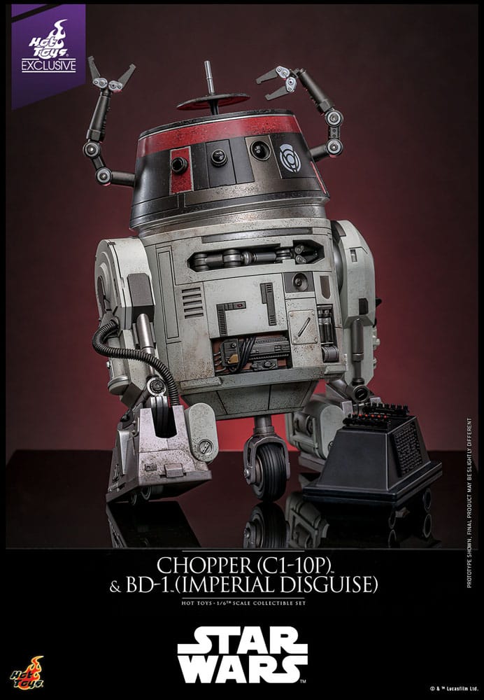 Star Wars Action Figure Set 1/6 Chopper (C1-10P™) &amp; BD-1™ (Imperial Disguise) 18cm &amp; 8cm